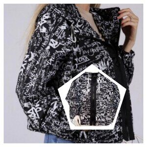 New DKNY Medium Jacket Graffiti Print